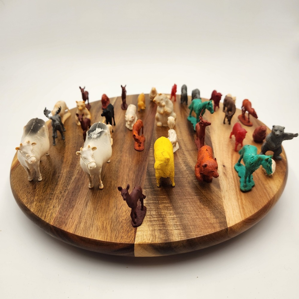 Vintage Plastic Animal Figurine Lot Cows Horses Deer Bears Buffalo 35pc Toy Set‎ - Picture 6 of 9